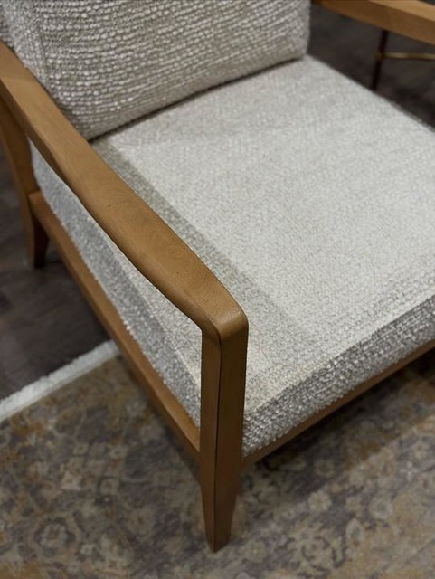 Winslet Exposed Wood Lounge Chair, Fabric | Ethan Allen