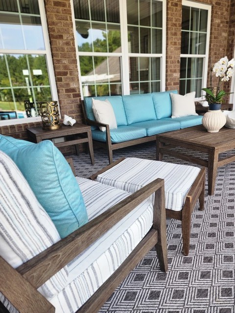 Bridgewater Cove Teak Square Ottoman | Ethan Allen Outdoor | Ethan