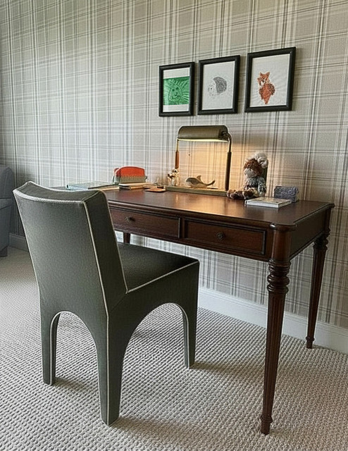 Custom Turret-Corner Wooden Home Office Desk | Ethan Allen