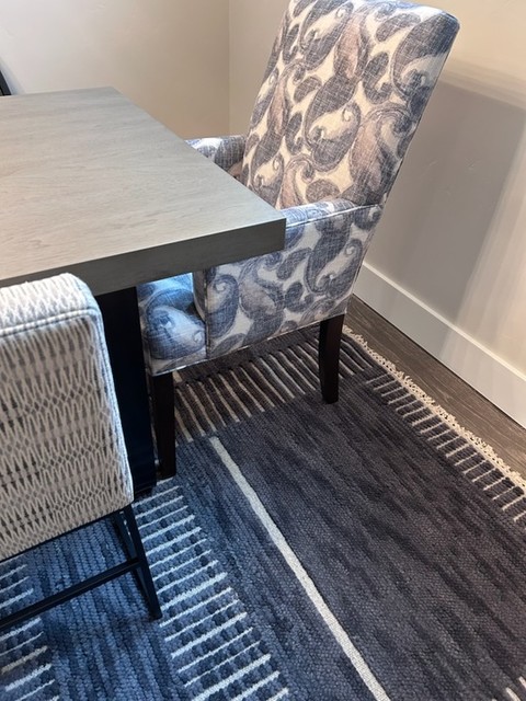 Linear Modern New Zealand Wool Rug—Blue Geometric Rug | Ethan Allen