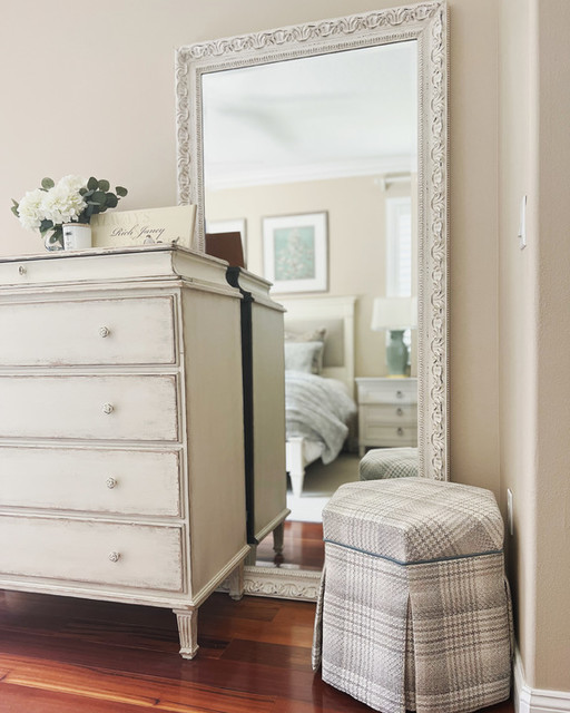 Leora Antiqued White Tall Chest | Dressers & Chests | Ethan