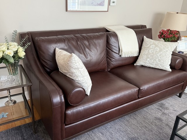 Odell Leather Sofa | Modern Leather Sofa | Ethan Allen